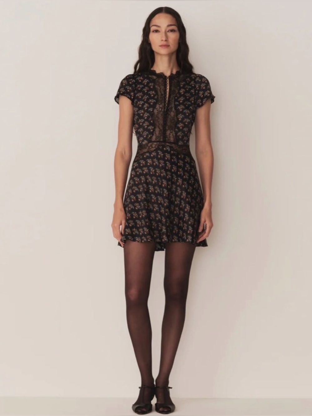 Doen Ivy Mini Dress in Delphinium Floral
